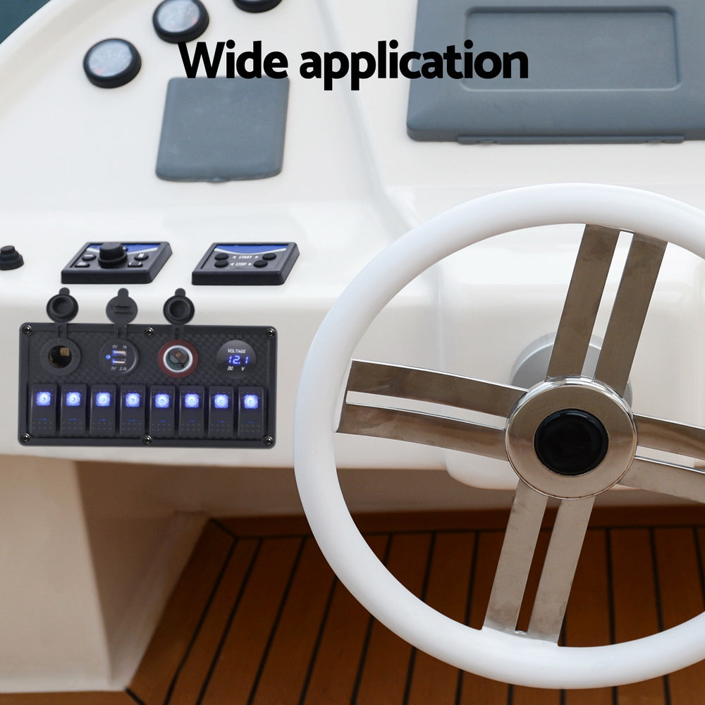 12V Switch Panel For Car Boat Marine USB ON-OFF LED Rocker Toggle