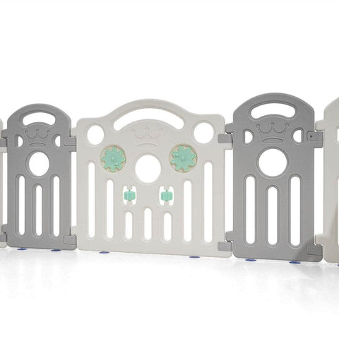 Kids Playpen Baby Safety Gate Toddler Fence 18 Panels Grey