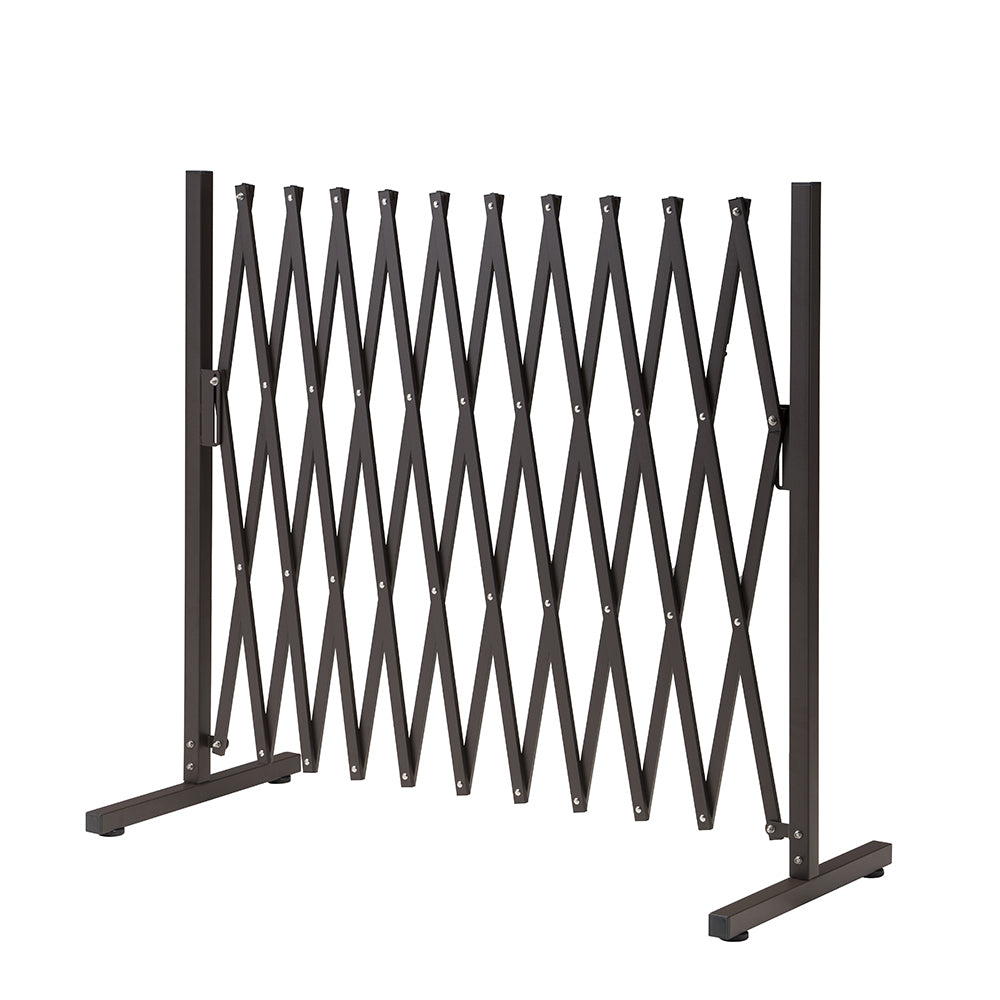 Garden Fence Gate Expandable Barrier Indoor Outdoor Brown