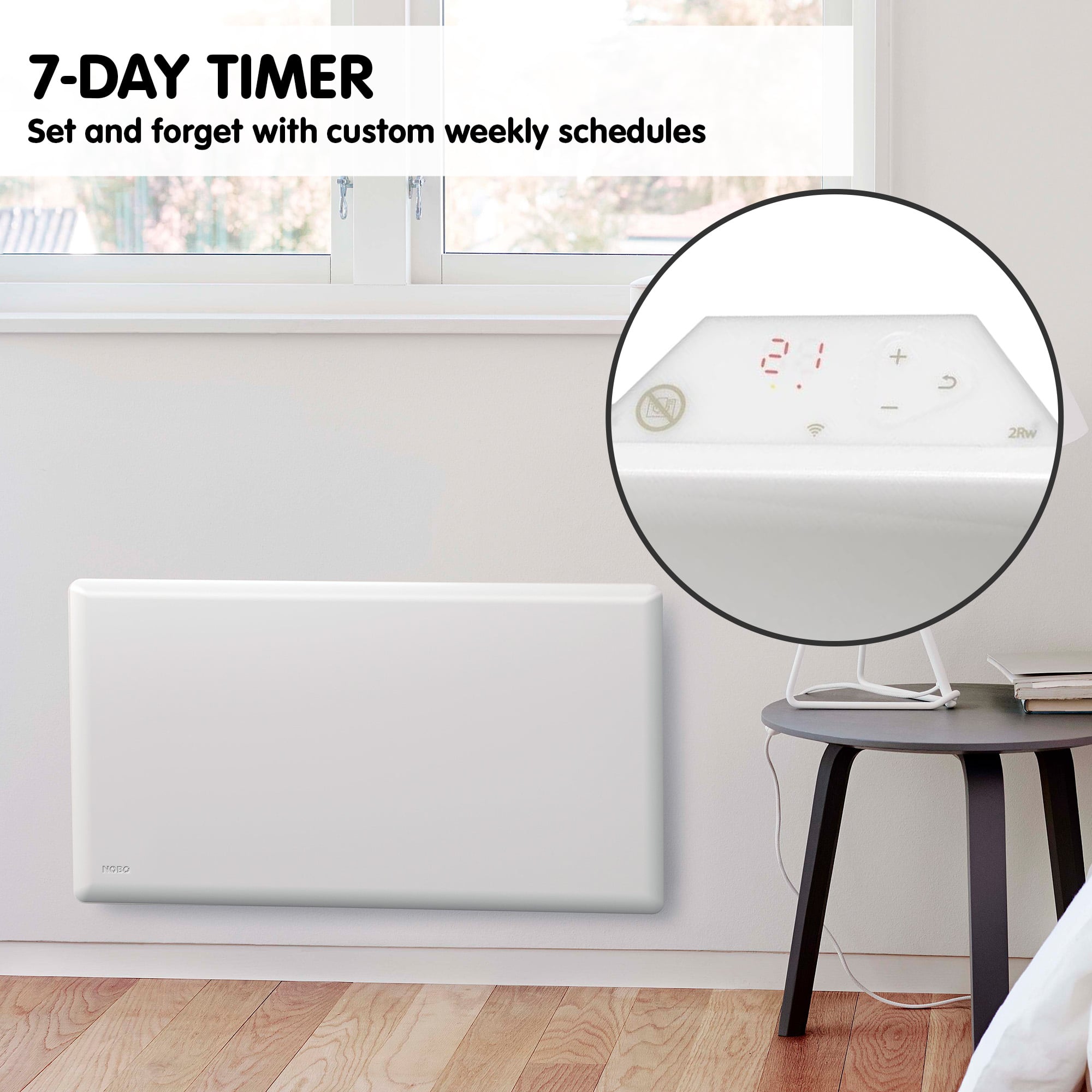 Slimline Electric Panel Heater Wi-Fi 102.5x5.5x40cm