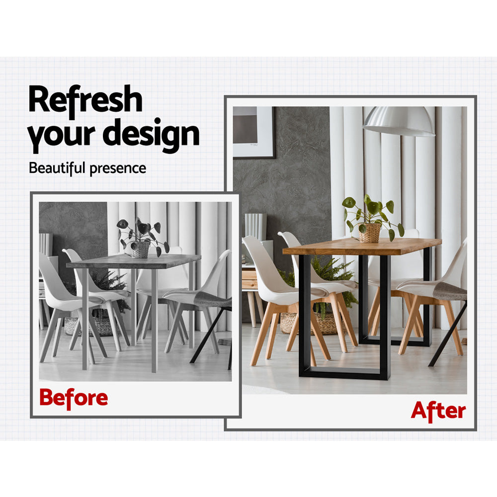 Metal Table Legs Diy Rectangular 71X50Cm Set Of 2