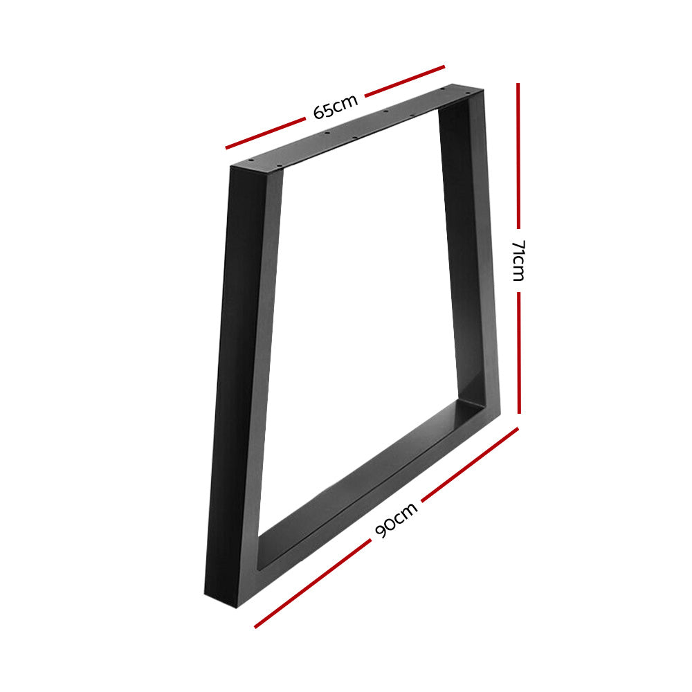 Metal Table Legs Diy Trapezoid 65X90Cm Set Of 2