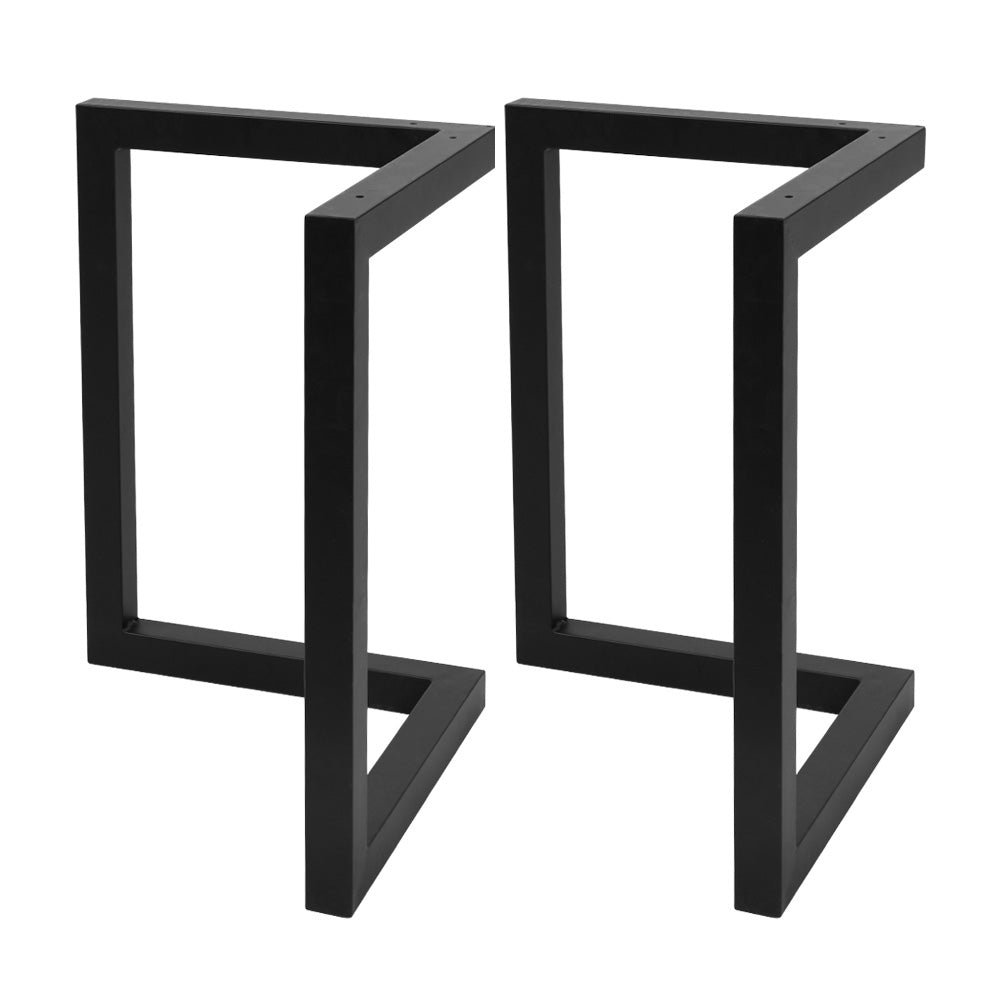 2x Coffee Dining Table Legs 71x70CM Steel Industrial Vintage Bench Metal