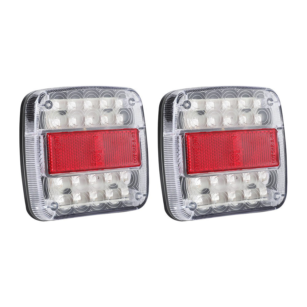 Pair 26 LED Tail Lights Stop Reverse Indicator 12V Ute Trailer Truck with Automotive Lights