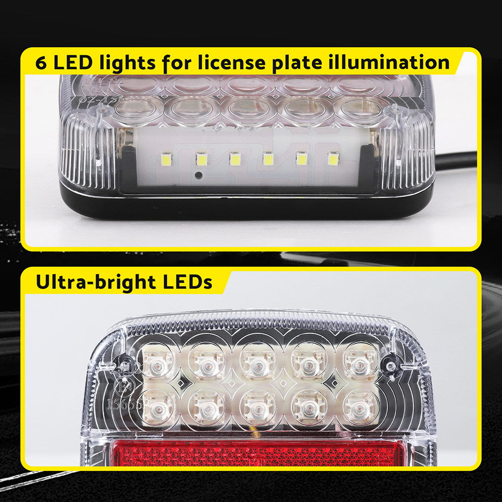 Pair 26 LED Tail Lights Stop Reverse Indicator 12V Ute Trailer Truck | Automotive Lights