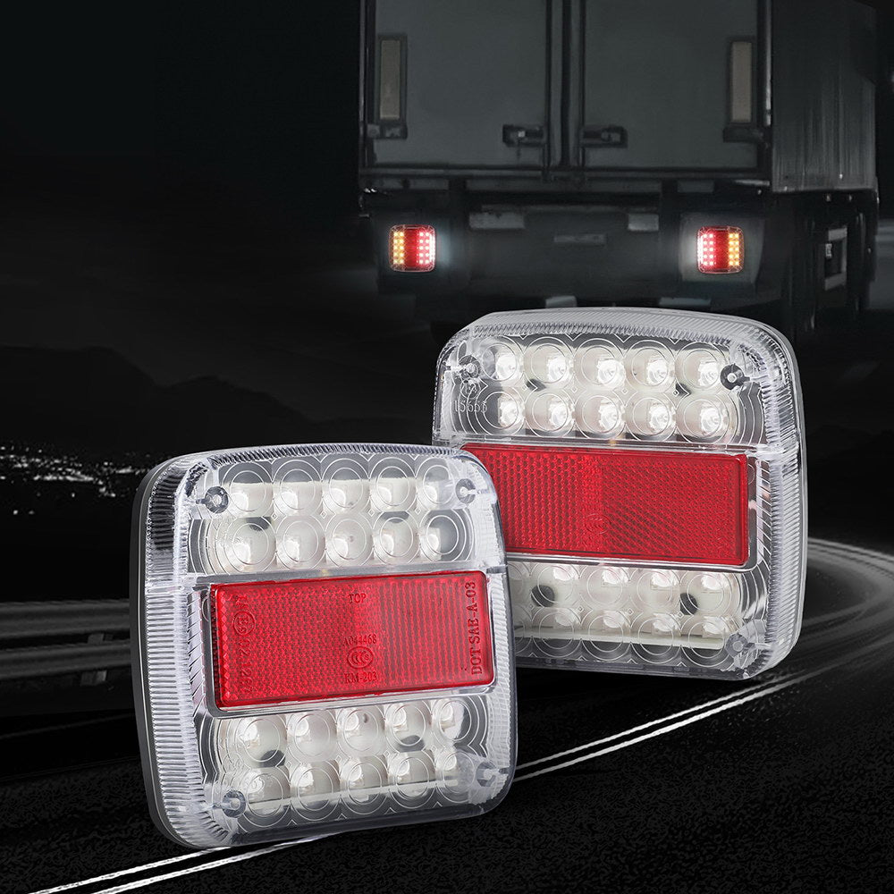 Pair 26 LED Tail Lights Stop Reverse Indicator 12V Ute Trailer Truck, Automotive Lights