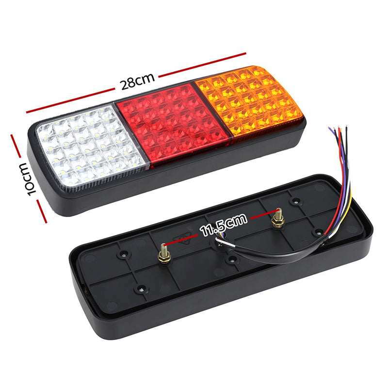 Pair 75 LED Tail Lights Stop Reverse Indicator 12V Ute