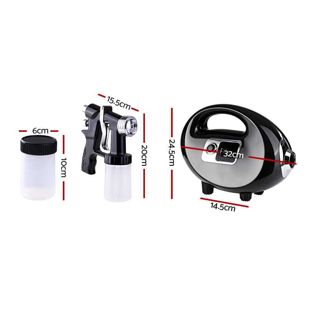 Professional Spray Tan Machine Sunless Tanning Gun Kit Hvlp System Black