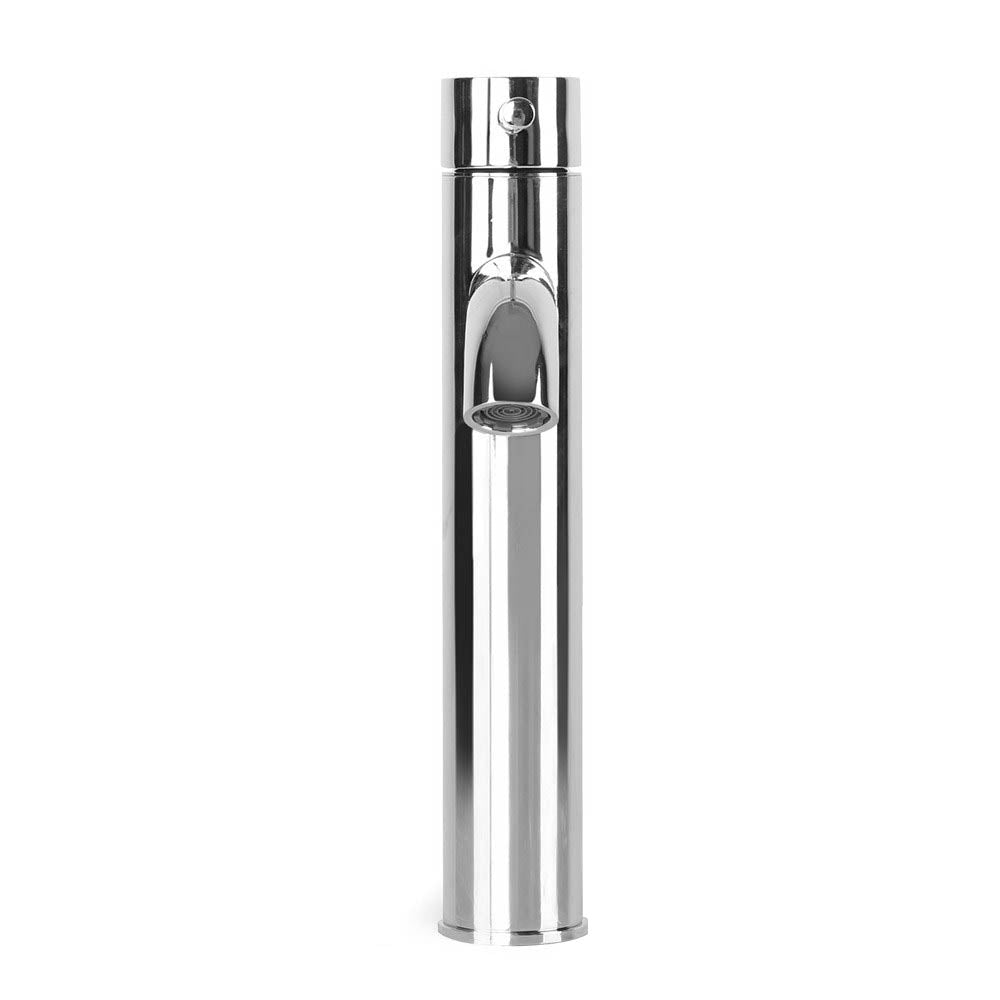 Bathroom Basin Mixer Tap Round Tall Faucet Vanity Laundry Chrome