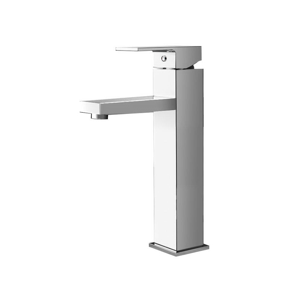 Bathroom Basin Mixer Tap Chrome Square Faucet Hot Cold Vanity Sink Mixer
