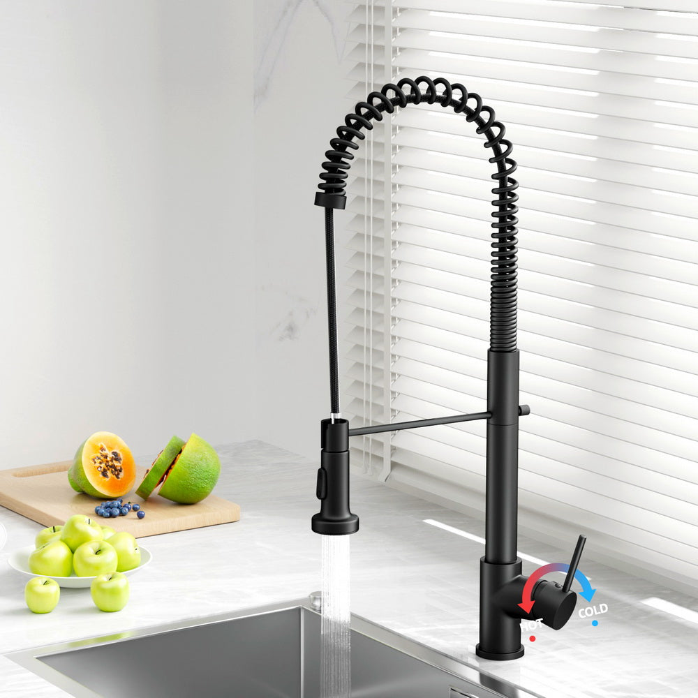 Kitchen Mixer Tap Pull Down 2 Modes Sink Faucet Basin Laundry Black