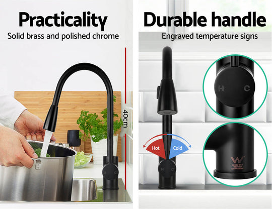 Kitchen Mixer Tap - Black | PayPal