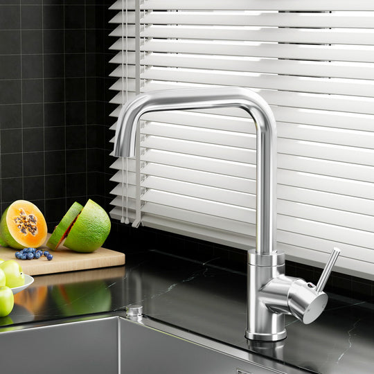 Kitchen Mixer Tap Mixer Rectangle Sink Faucet Basin Laundry Chrome | Tap & Sink Accessories