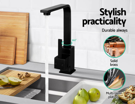 Cefito Kitchen Mixer Tap Matte Black 360 Swivel
