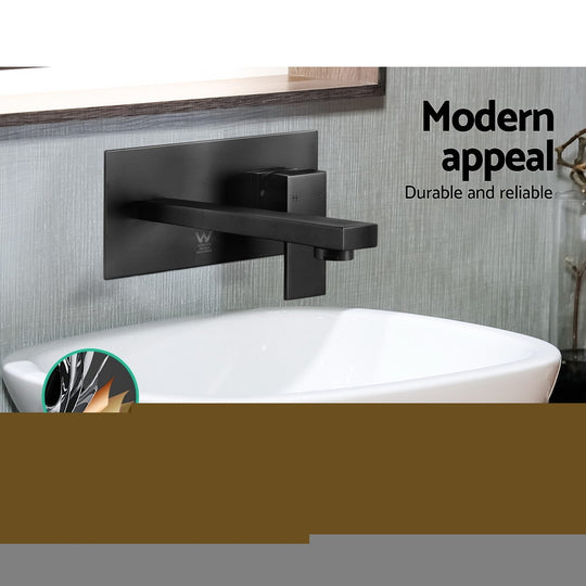 Bathroom Basin Mixer Tap Separate Faucet Vanity Black