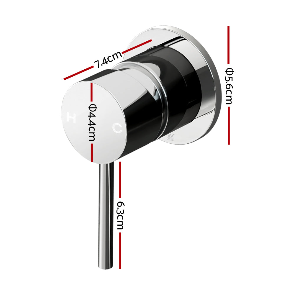 Basin Mixer Wall Tap Round Brass Faucet Shower Bathtub Chrome, Shower Accessories - photo 7