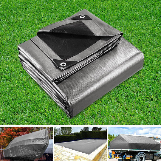 Tarp Tarpaulin 3.6X4.8M Canvas Camping Heavy Duty Sun Cover | Caravan Accessories