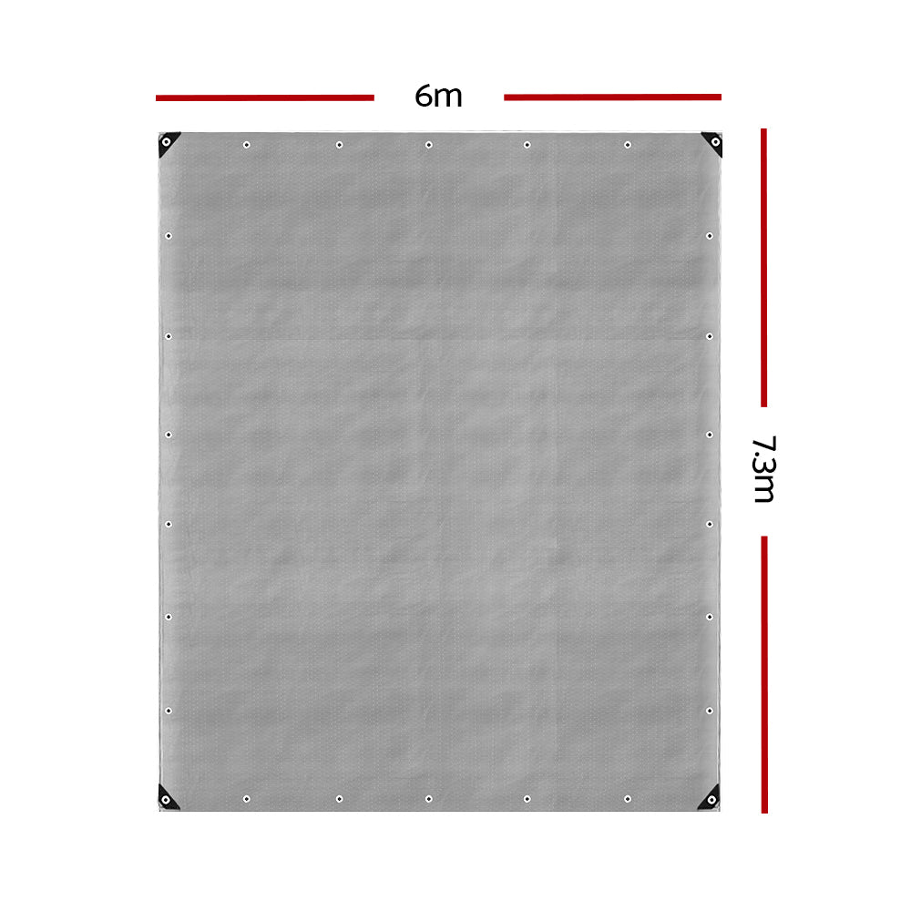 Heavy Duty Canvas Tarpaulin 6x7.3M Camping Sun Cover Tarp