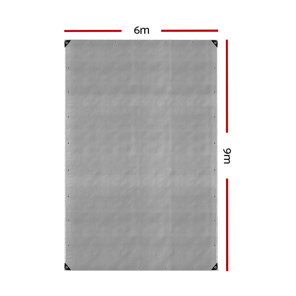6x9m Heavy Duty Tarpaulin Canvas Camping Sun Shade Waterproof Cover