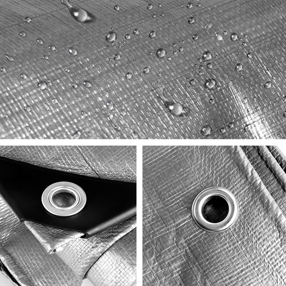 Tarp Tarpaulin 7.3X9M Canvas Camping Heavy Duty Sun Cover