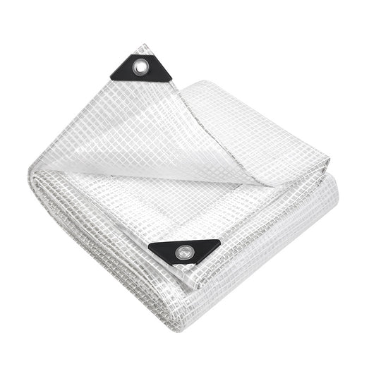 4x6m Heavy Duty Tarpaulin Clear Canvas Camping Waterproof Cover - Instahut Poly Tarps Tarp