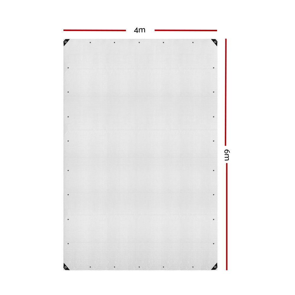 4x6m Heavy Duty Tarpaulin Clear Canvas Camping Waterproof Cover