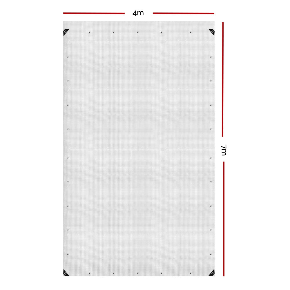4x7m Heavy Duty Tarpaulin Clear Canvas Camping Cover