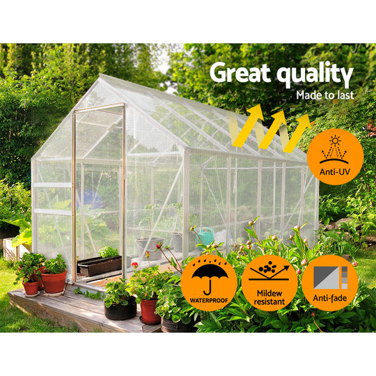 6x9m Tarp Camping Tarps Poly Tarpaulin Heavy Duty Cover 135gsm Clear - Caravan Accessories