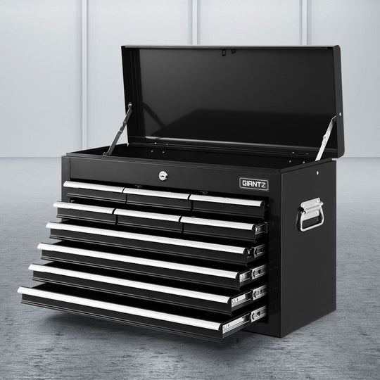 10 Drawer Tool Box Cabinet Chest Toolbox Storage Garage Organiser Black | Tool Cabinets
