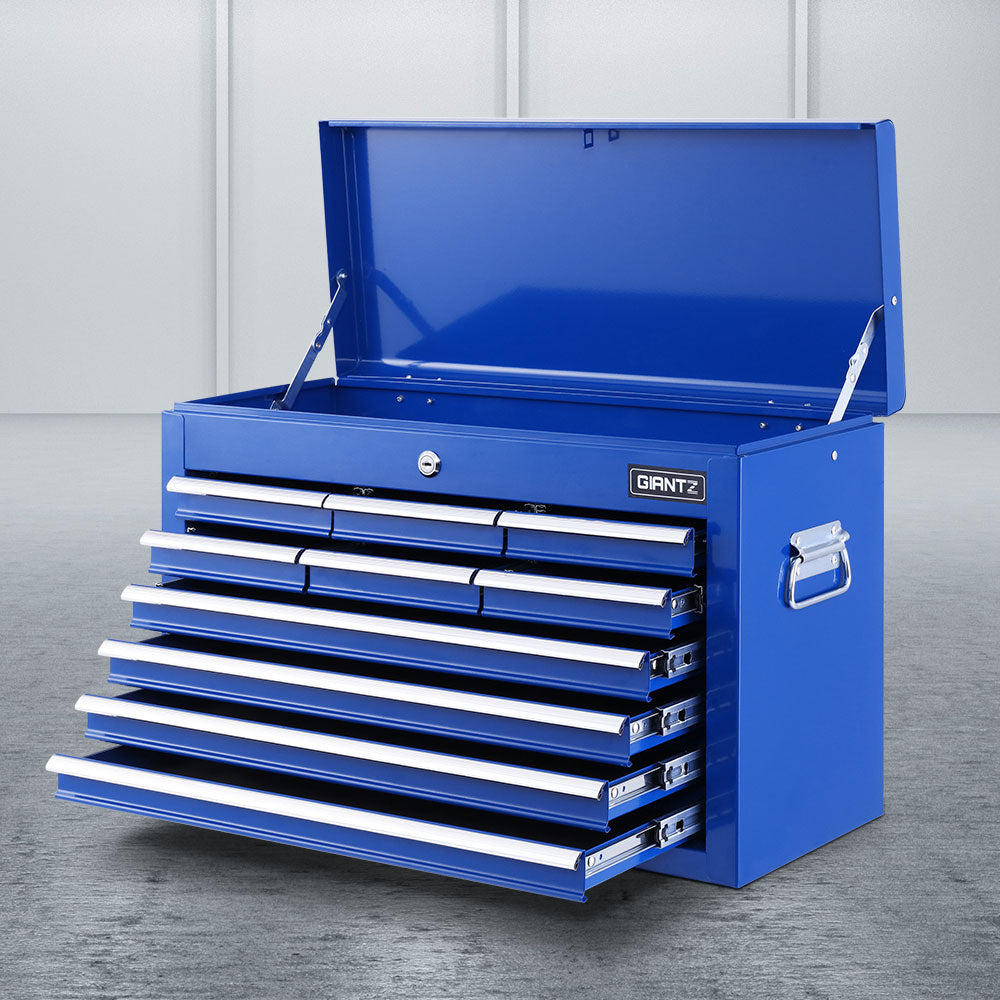 10 Drawer Tool Box Cabinet Chest Toolbox Storage Garage Organiser Blue