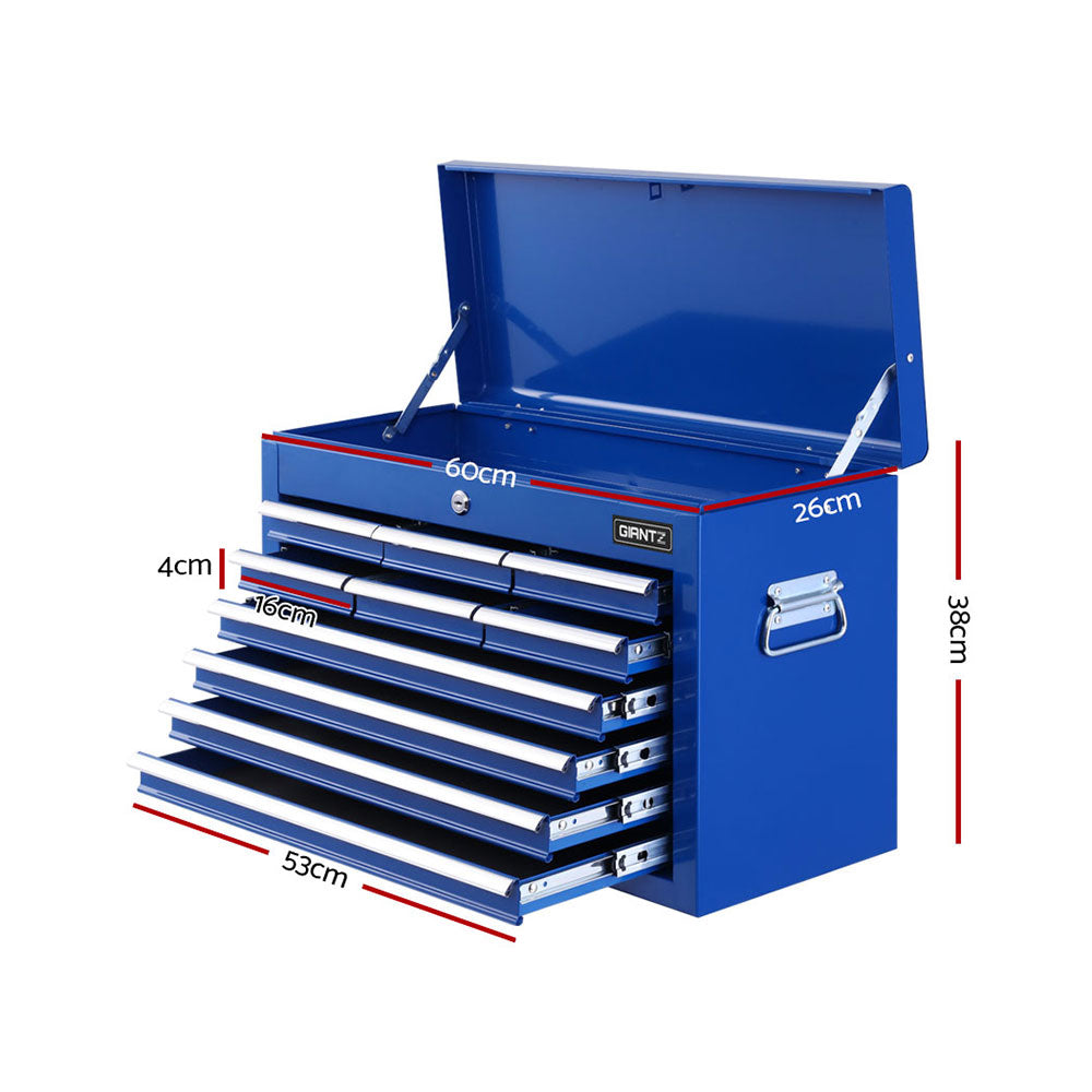 10 Drawer Tool Box Cabinet Chest Toolbox Storage Garage Organiser Blue