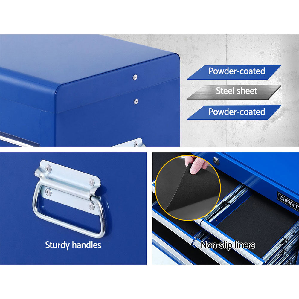 10 Drawer Tool Box Cabinet Chest Toolbox Storage Garage Organiser Blue
