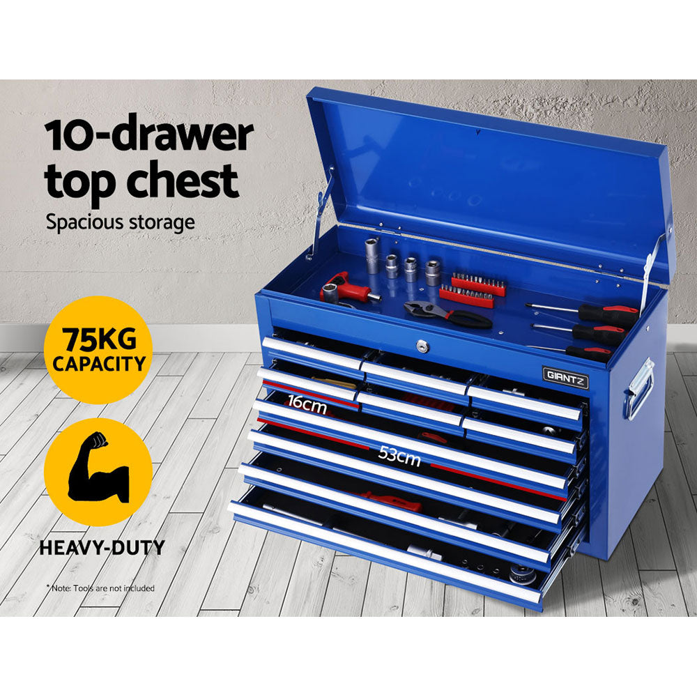 17-Drawer Tool Box Trolley Cabinet Garage Storage Box Blue