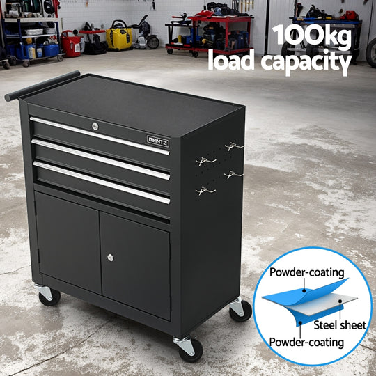 3 Drawer Tool Box Chest Cabinet Toolbox Storage Garage