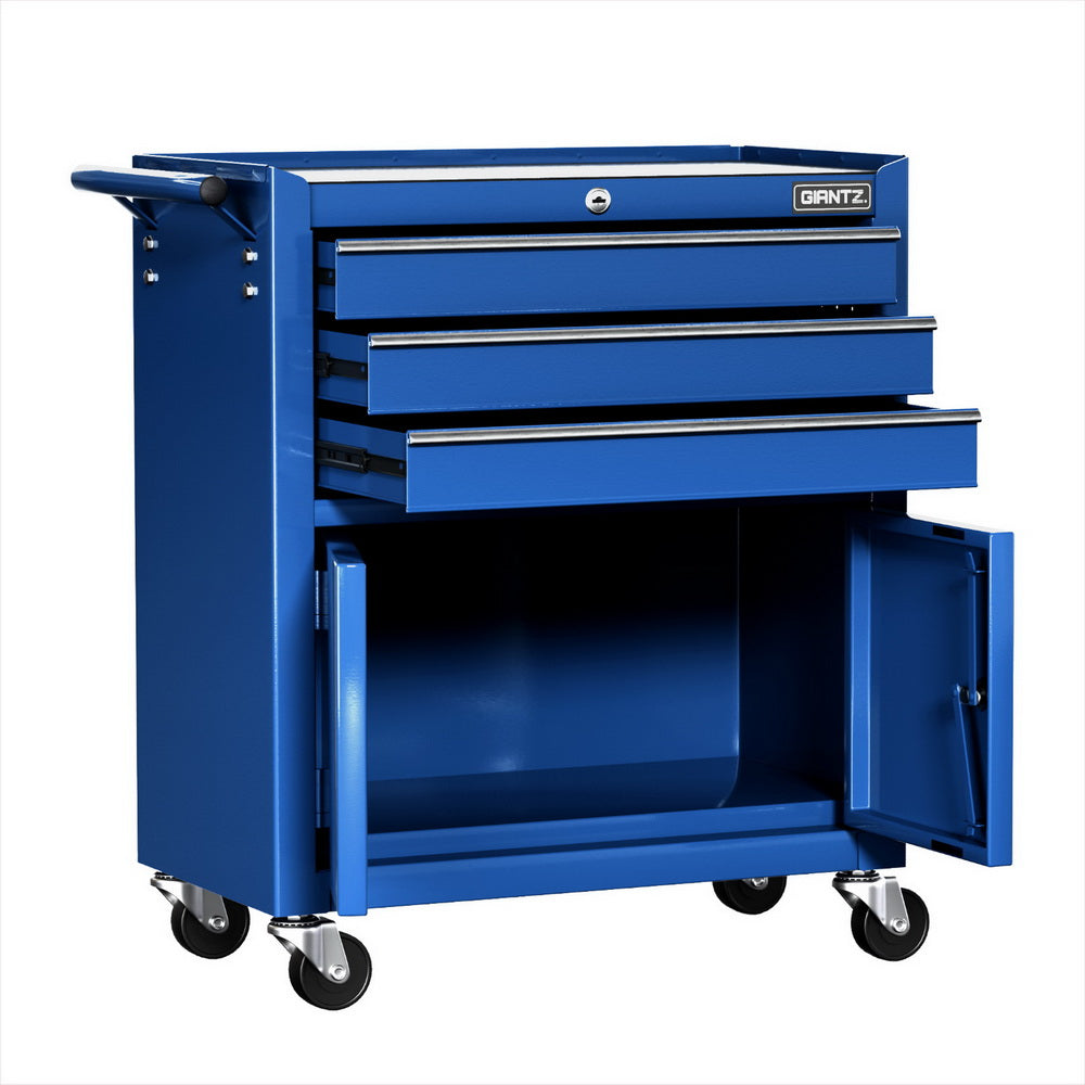 3 Drawer Tool Box Cabinet Chest Toolbox Garage Storage Organiser, 3 Drawer