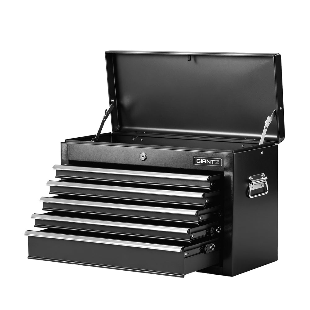 Black colour - 5 Drawer Tool Chest Box Cabinet Lockable Garage Storage Organiser Black