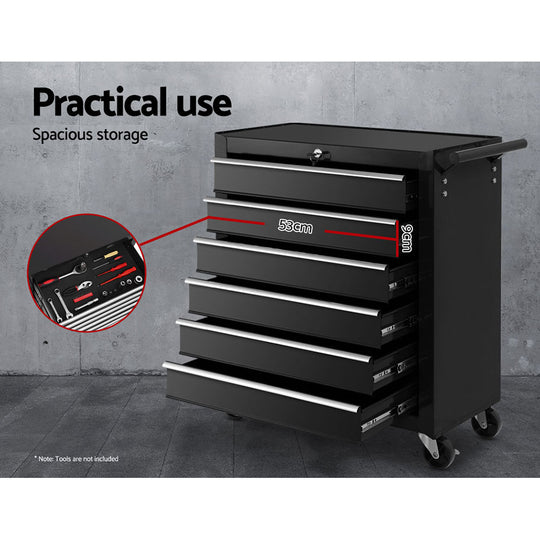 Tool Box Trolley Chest Cabinet 6 Drawers Cart Garage Toolbox