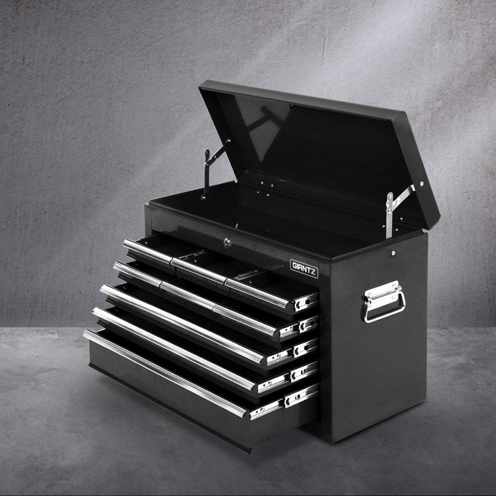 9 Drawer Tool Box Cabinet Chest Toolbox Storage Garage Organiser Black