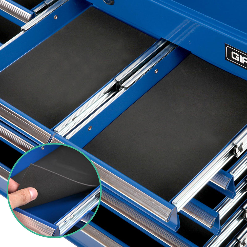 9 Drawer Tool Box Cabinet Chest Toolbox Storage Garage Organiser Blue