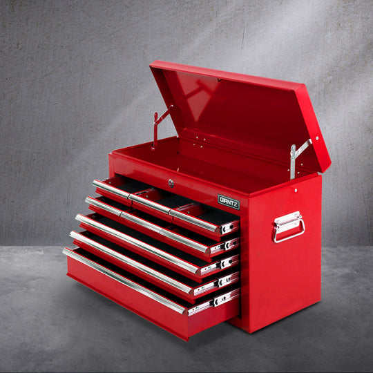 9 Drawer Tool Box Cabinet Chest Toolbox Storage Garage Organiser Red | Tool Cabinets