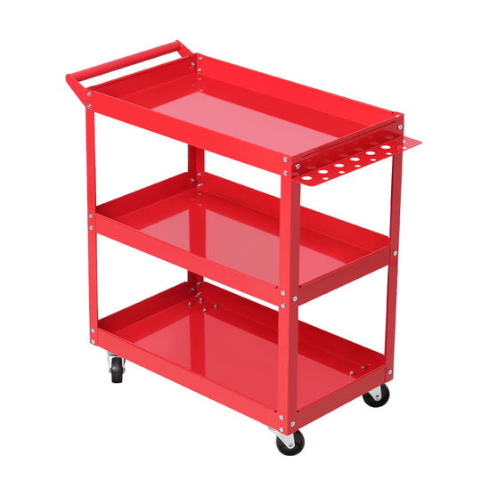 3-Tier Tool Cart Trolley Workshop Garage Storage Organizer Red | Giantz Parts Steel Mechanic