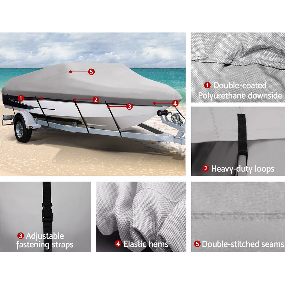 14- 16Ft Boat Cover Trailerable Marine Grade 600D