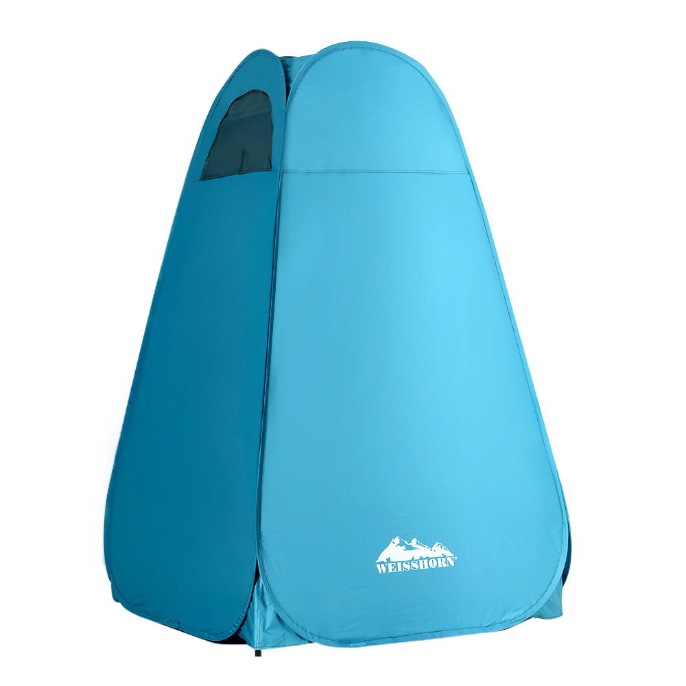 Pop Up Camping Shower Tent Outdoor Privacy Toilet Change Room Blue