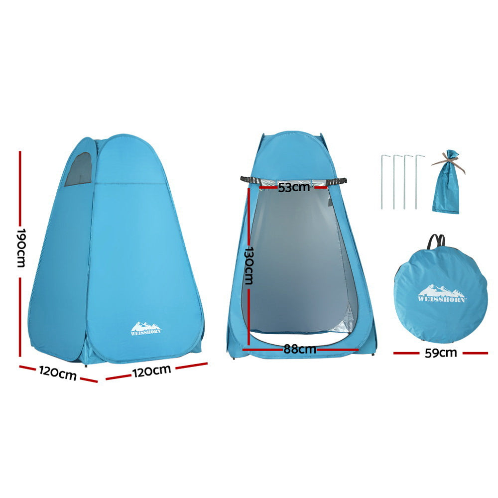 Shower Tent – Camping Outdoor Privacy Haven in Blue