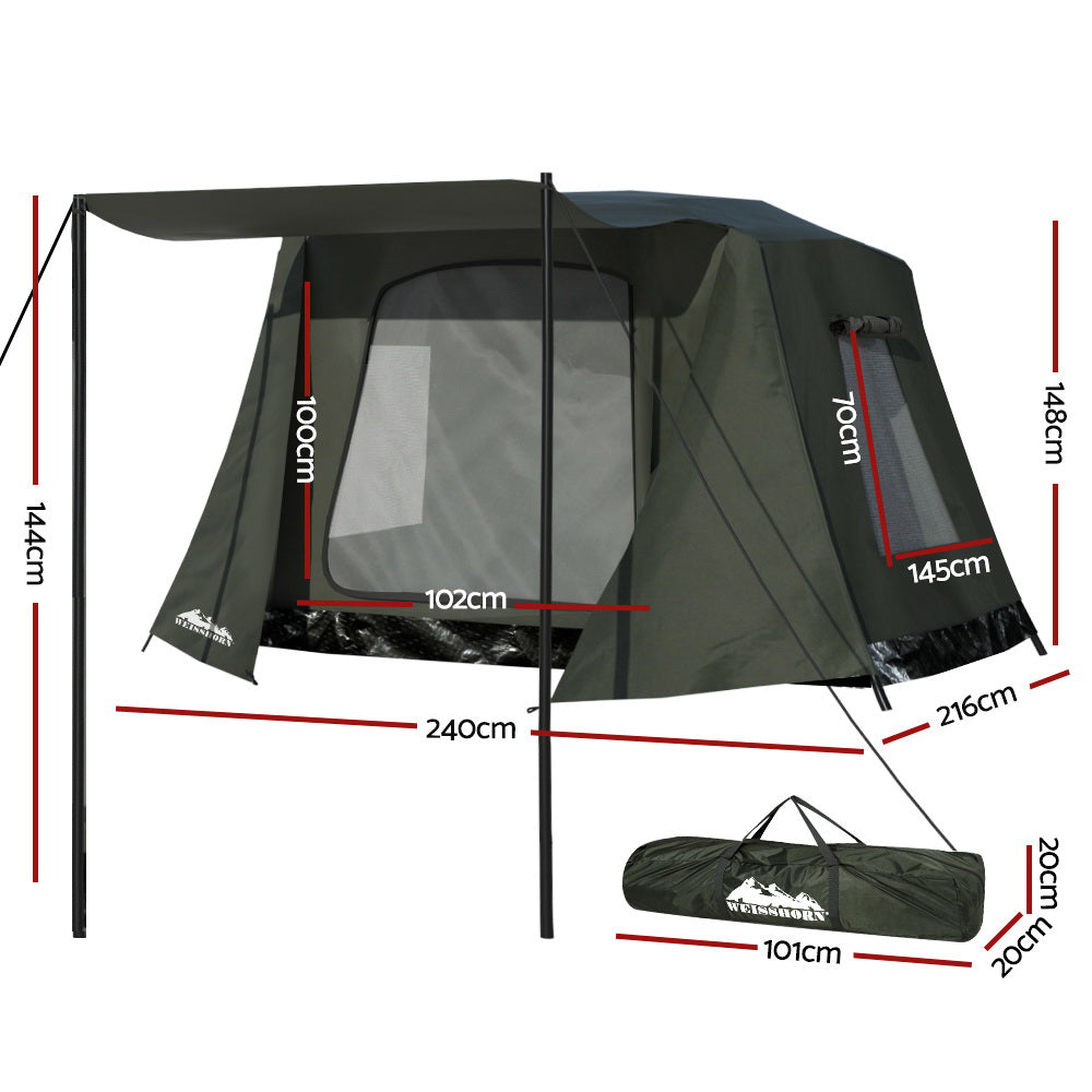 Camping Tent 2-3 Person Outdoor Hiking Shelter Waterproof UV Protected Weisshorn Green