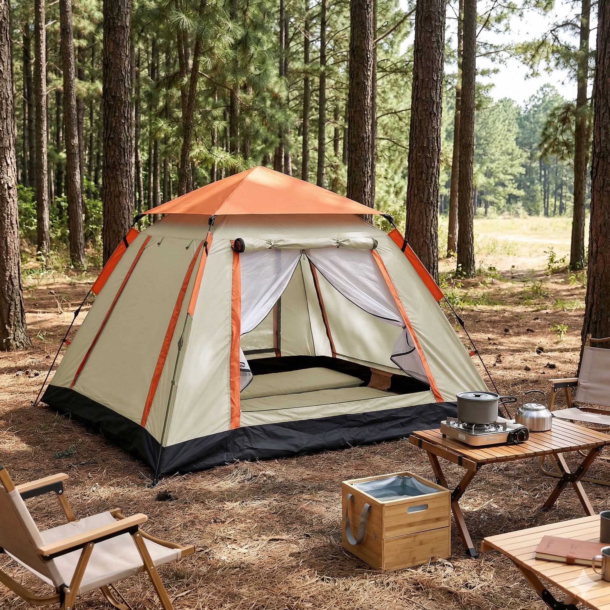 Pop Up Camping Tent 3-4 Person Instant Setup Waterproof Outdoor