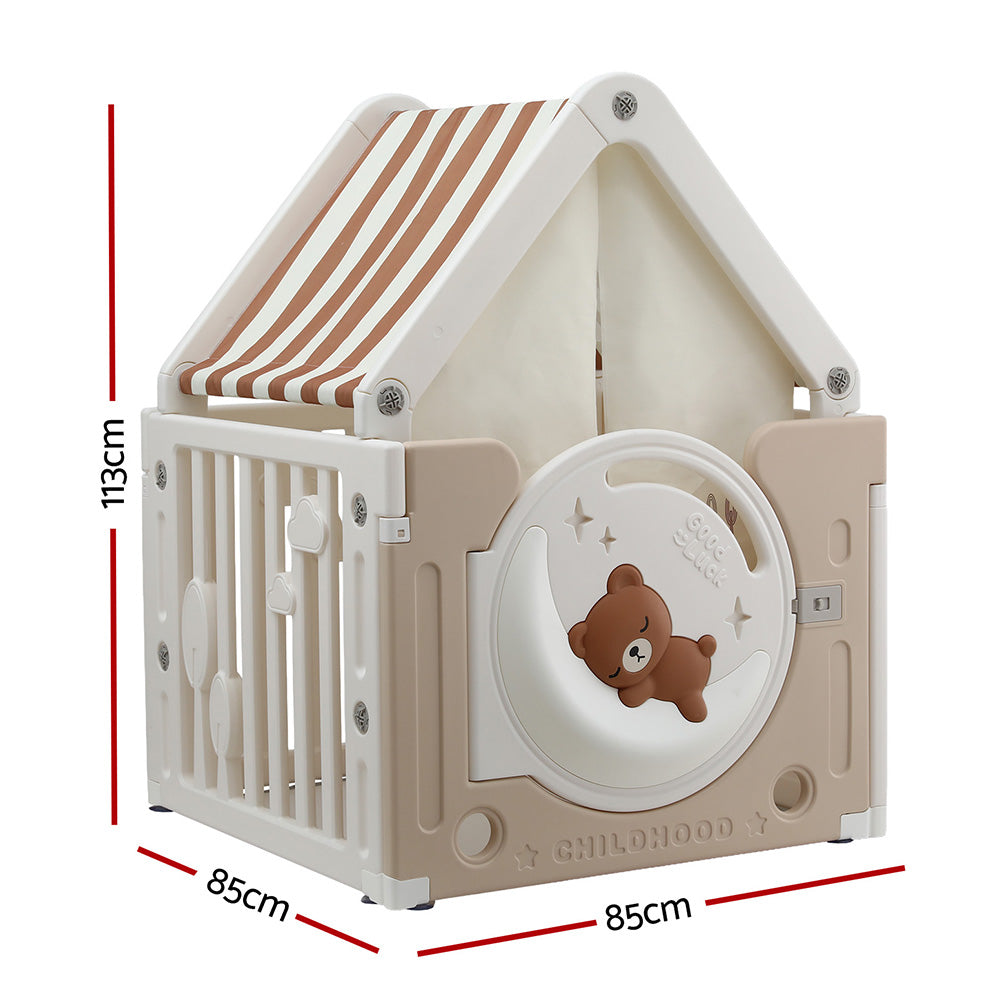 Kids Play Tent Playhouse Castle with Floor Mat 85CMX113CM