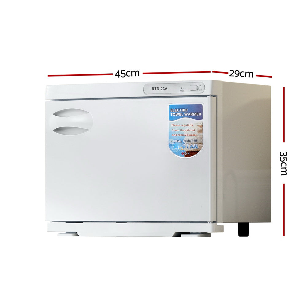 16L/23L/32L Towel Warmer UV Sterilizer Heater Cabinet Beauty Salon White