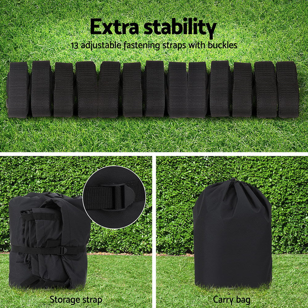 Boat Cover Trailerable Jumbo Marine Grade Heavy Duty Black