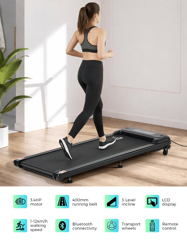 Finex Electric Walking Pad Under Desk Treadmill Portable Home Office Fitness